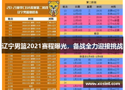 辽宁男篮2021赛程曝光，备战全力迎接挑战